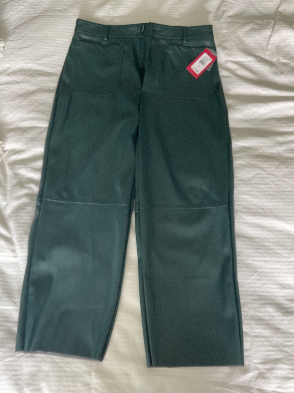 NWT Vince Camuto faux leather green pants